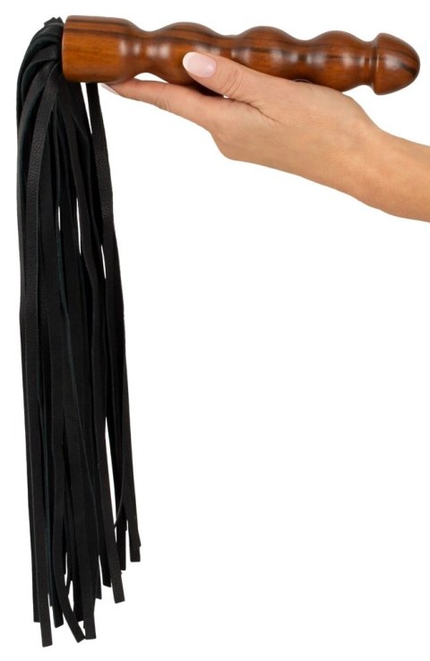 ZADO - Skórzany Pejcz Z Elegancką Drewnianą Raczką ZADO ZADO - Skórzany Pejcz Z Elegancką Drewnianą Raczką ZADO