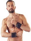 ZADO - Szerokie Skórzane Kajdanki Na Ręce Regulowane Czarne ZADO