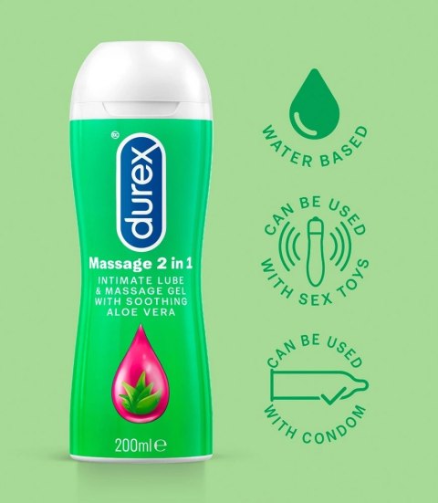 Durex Play 2in1 - Żel Aloesowy Masujący I Smarujący 200ml Durex Durex Play 2in1 - Żel Aloesowy Masujący I Smarujący 200ml Durex