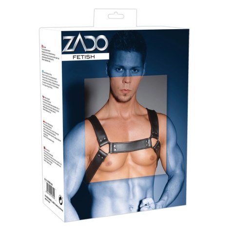 ZADO - Regulowane Skórzane Szelki Męskie Czarne ZADO ZADO - Regulowane Skórzane Szelki Męskie Czarne ZADO