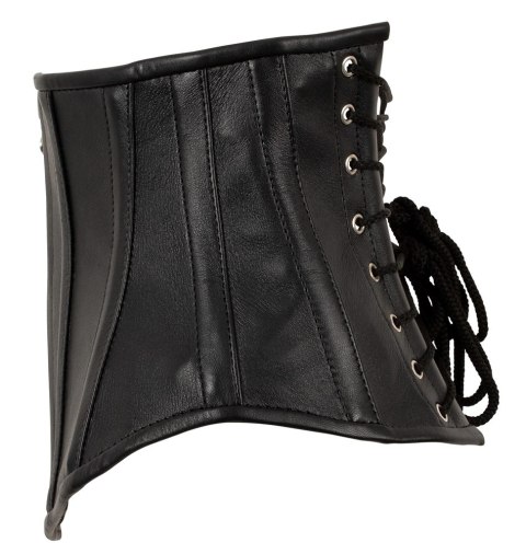 ZADO - Seksowny Skórzany Gorset Bez Biustu Sznurowany Czarny 66 cm ZADO ZADO - Seksowny Skórzany Gorset Bez Biustu Sznurowany Czarny 66 cm ZADO