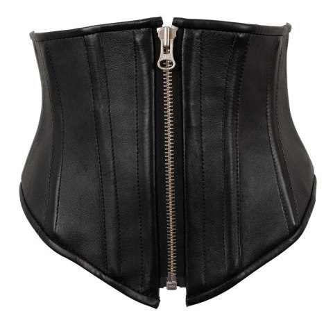 ZADO - Seksowny Skórzany Gorset Bez Biustu Sznurowany Czarny 76 cm ZADO ZADO - Seksowny Skórzany Gorset Bez Biustu Sznurowany Czarny 76 cm ZADO
