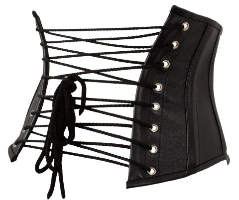 ZADO - Seksowny Skórzany Gorset Bez Biustu Sznurowany Czarny 76 cm ZADO ZADO - Seksowny Skórzany Gorset Bez Biustu Sznurowany Czarny 76 cm ZADO