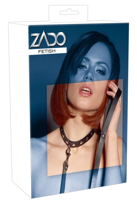 ZADO - Smycz Z Obrożą Na Szyję Skórzana Czarna ZADO ZADO - Smycz Z Obrożą Na Szyję Skórzana Czarna ZADO