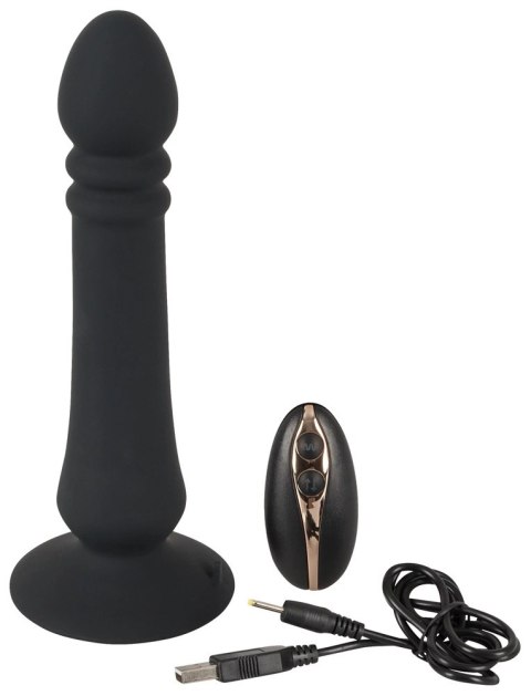 Black Velvets - Wibrator Analny Z Przyssawką I Pilotem 20 cm Czarny Black Velvets Black Velvets - Wibrator Analny Z Przyssawką I Pilotem 20 cm Czarny Black Velvets