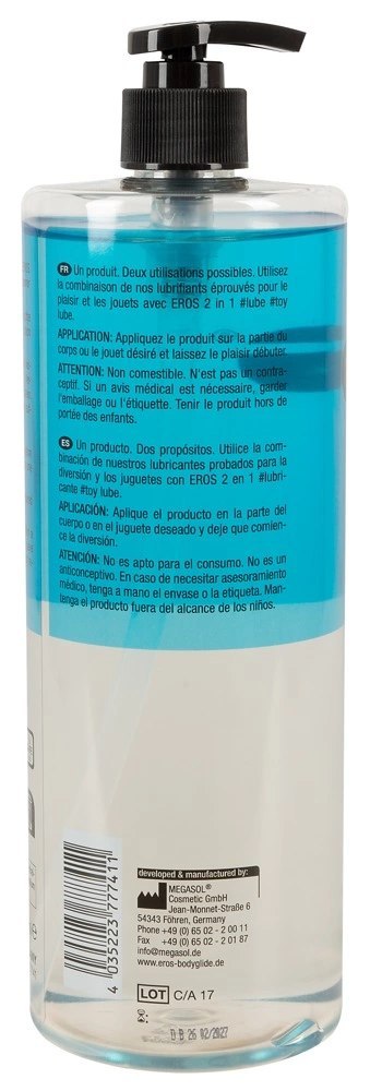 EROS - Lubrykant 2in1 Do Nawilżania Podczas Seksu I Zabawek Erotycznych 1 L Eros EROS - Lubrykant 2in1 Do Nawilżania Podczas Seksu I Zabawek Erotycznych 1 L Eros