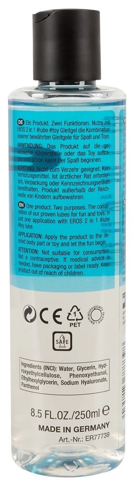 EROS - Lubrykant 2in1 Do Nawilżania Podczas Seksu I Zabawek Erotycznych 250 ml Eros EROS - Lubrykant 2in1 Do Nawilżania Podczas Seksu I Zabawek Erotycznych 250 ml Eros