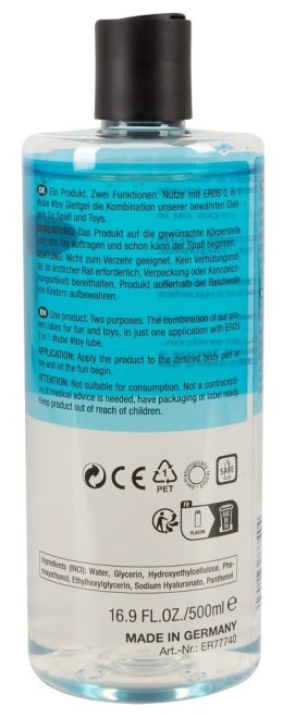 EROS - Lubrykant 2in1 Do Nawilżania Podczas Seksu I Zabawek Erotycznych 500 ml Eros