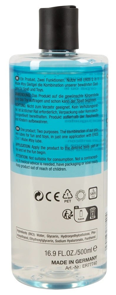 EROS - Lubrykant 2in1 Do Nawilżania Podczas Seksu I Zabawek Erotycznych 500 ml Eros EROS - Lubrykant 2in1 Do Nawilżania Podczas Seksu I Zabawek Erotycznych 500 ml Eros