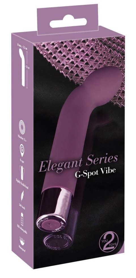 Elegant Series - Wibrator Do Stymulacji Punktu-G Fioletowy 16cm Elegant Series Elegant Series - Wibrator Do Stymulacji Punktu-G Fioletowy 16cm Elegant Series