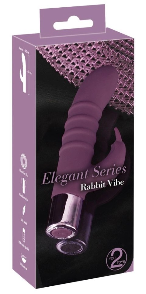 Elegant Series - Wibrator Króliczek 15-Trybów Wibracji Fioletowy Elegant Series