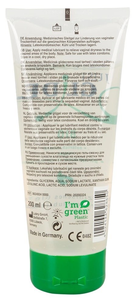 Just Glide Bio - Organiczny Lubrykant Nawilżający Na Bazie Wody 200 ml Just Glide Just Glide Bio - Organiczny Lubrykant Nawilżający Na Bazie Wody 200 ml Just Glide