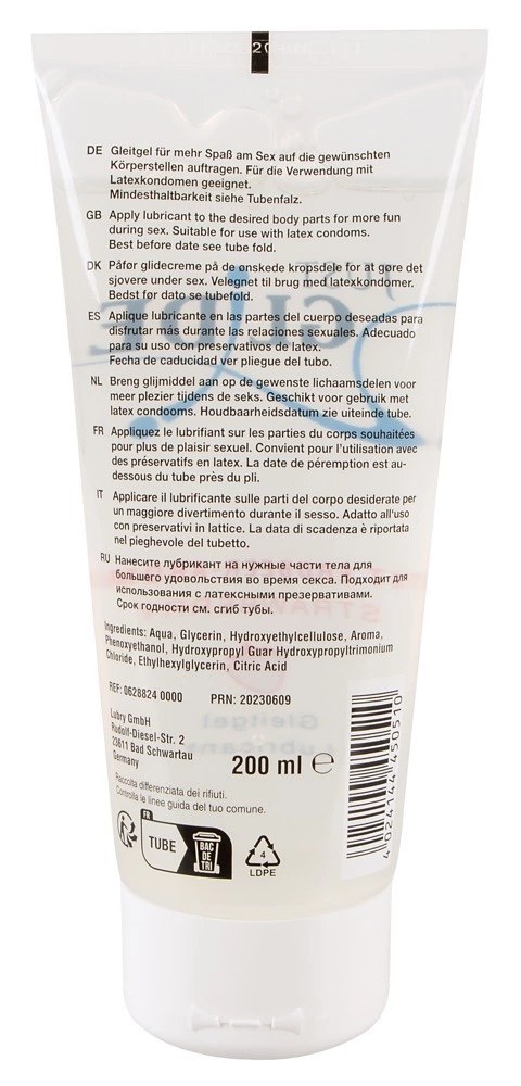 Just Glide - Nawilżający Lubrykant Na Bazie Wody Truskawkowy 200 ml Just Glide Just Glide - Nawilżający Lubrykant Na Bazie Wody Truskawkowy 200 ml Just Glide