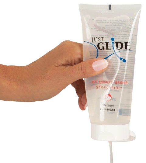 Just Glide - Nawilżający Lubrykant Na Bazie Wody Truskawkowy 200 ml Just Glide Just Glide - Nawilżający Lubrykant Na Bazie Wody Truskawkowy 200 ml Just Glide
