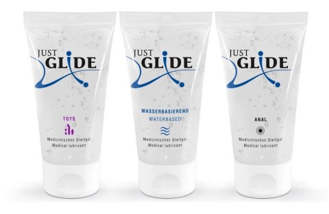 Just Glide - Zestaw 3x50 ml Lubrykant Analny Wodny I Do Zabawek Erotycznych Just Glide Just Glide - Zestaw 3x50 ml Lubrykant Analny Wodny I Do Zabawek Erotycznych Just Glide