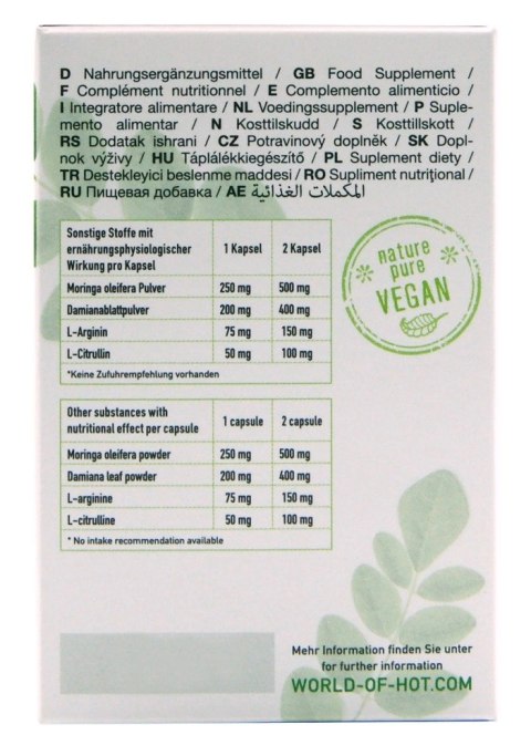 Pondzuające Tabletki Dla Kobiet - HOT BIO Moringa Libido Caps 60 HOT Pondzuające Tabletki Dla Kobiet - HOT BIO Moringa Libido Caps 60 HOT