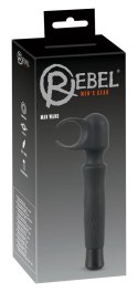 Rebel - 2in1 Masażysta I Masturbator W Jednym 7 Trybów Wibracji Czarny Rebel