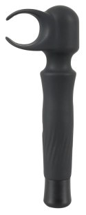 Rebel - 2in1 Masażysta I Masturbator W Jednym 7 Trybów Wibracji Czarny Rebel