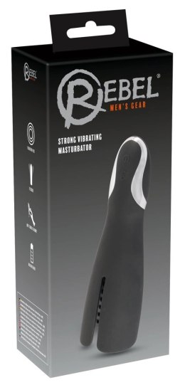 Rebel - Silny Wibrujący Masturbator 10 Trybów Stymulacji Czarny Rebel
