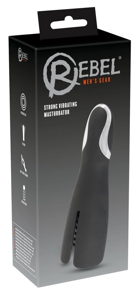 Rebel - Silny Wibrujący Masturbator 10 Trybów Stymulacji Czarny Rebel Rebel - Silny Wibrujący Masturbator 10 Trybów Stymulacji Czarny Rebel