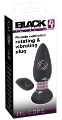 Black Velvets - Rotacyjny Korek Analny Z Pilotem 14 cm Czarny Black Velvets