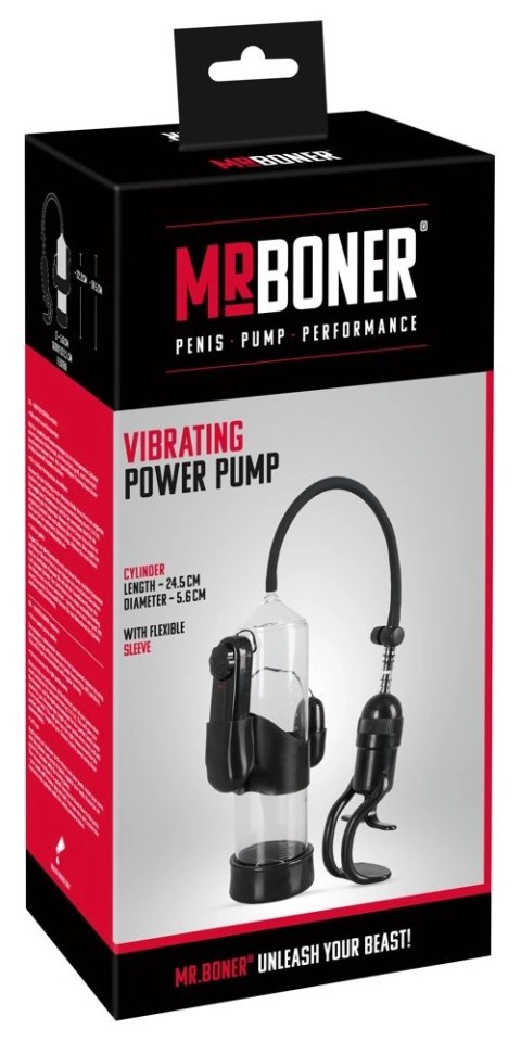 Mr Boner - Przezroczysta Pompka Wibracyjna Do Penisa Mister Boner
