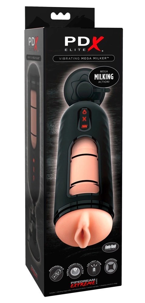 Pdx Elite - Masturbator Z Wibracją Funkcją Dojenia I Dźwiękiem PDX Elite