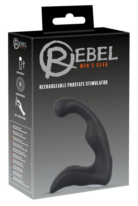 Rebel - Elastyczny Wibrator Prostaty Z Zakrzywioną Głowicą Czarny Rebel Rebel - Elastyczny Wibrator Prostaty Z Zakrzywioną Głowicą Czarny Rebel