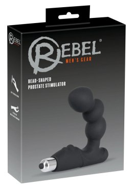 Rebel - Zakrzywiony Stymulator Prostaty W Kształcie Koralików Czarny Rebel