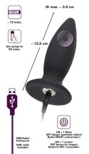 Stożkowy Korek Analny Wibracyjny M(12,5cm) - Black Velvets Black Velvets