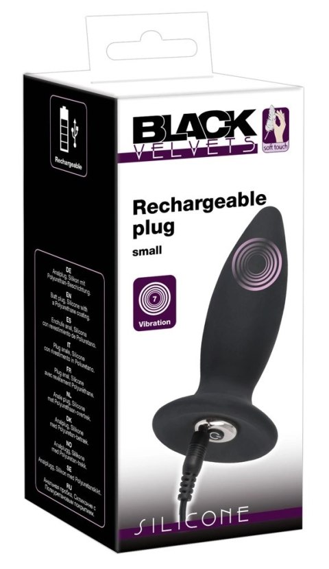 Stożkowy Korek Analny Wibracyjny S(11cm) - Black Velvets Black Velvets