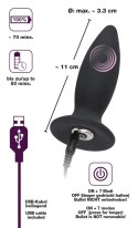 Stożkowy Korek Analny Wibracyjny S(11cm) - Black Velvets Black Velvets
