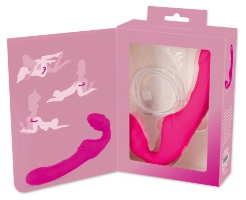 Strapless Strap-On - Wibrator Do Dzikich Gier Z 2 Końcówkami Różowy Strapless Strap-On Strapless Strap-On - Wibrator Do Dzikich Gier Z 2 Końcówkami Różowy Strapless Strap-On