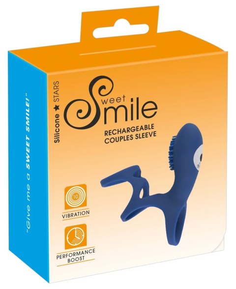 Sweet Smile - Pierścień Erekcyjny Ze Stymulatorem Łechtaczki 10 Trybów Wibracji Sweet Smile