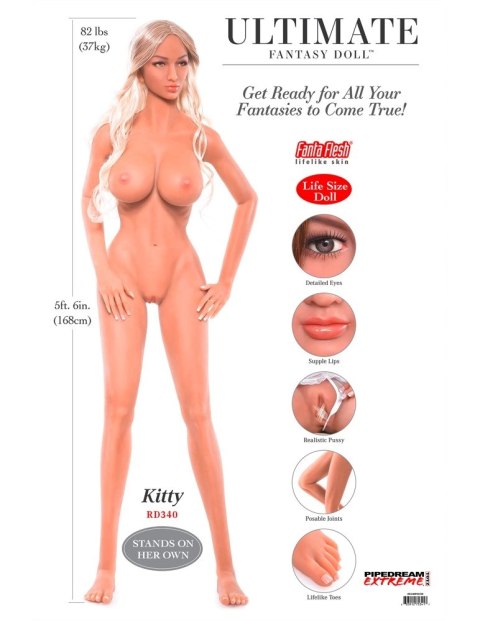 Ultimate Fantasy Dolls - Realistyczna Lalka Kitty Blond Jak Prawdziwa Twarz 3d UltimateFantasy Dolls Ultimate Fantasy Dolls - Realistyczna Lalka Kitty Blond Jak Prawdziwa Twarz 3d UltimateFantasy Dolls