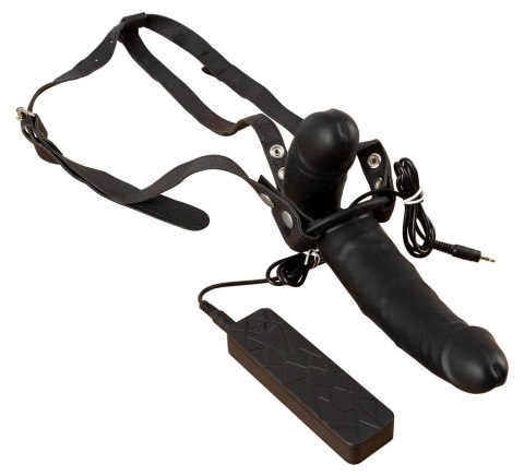 You2Toys - Uprząż podwójna z dużym dildo - wibratorem You2Toys You2Toys - Uprząż podwójna z dużym dildo - wibratorem You2Toys