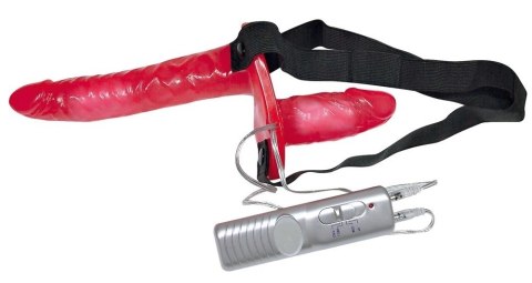 Bad Kitty - Strap-on Z 2 Wibratorami Czerwone Bad Kitty Bad Kitty - Strap-on Z 2 Wibratorami Czerwone Bad Kitty