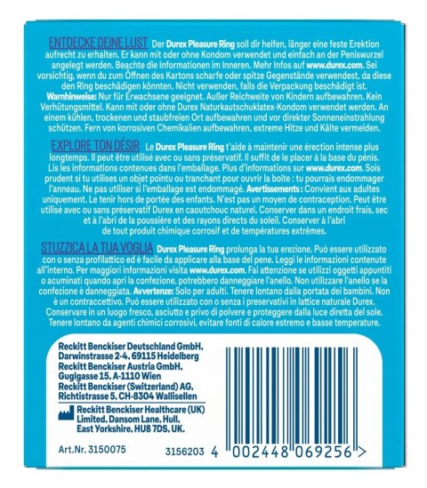 Durex Ring - Przezroczysty Pierścień Na Penisa Elastyczny Durex Durex Ring - Przezroczysty Pierścień Na Penisa Elastyczny Durex