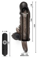 Rebel - Wibrująca Nakładka Na Penisa Z Pierścieniem Jąder 16cm Rebel