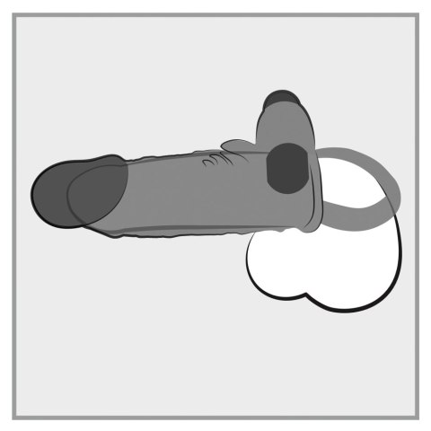 Rebel - Wibrująca Nakładka Na Penisa Z Pierścieniem Jąder 16cm Rebel Rebel - Wibrująca Nakładka Na Penisa Z Pierścieniem Jąder 16cm Rebel
