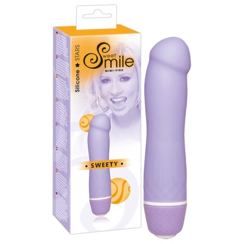 Sweet Smile - Fioletowy Mini Wibrator Z Żołędziem I 7 Trybami Wibracji Sweet Smile Sweet Smile - Fioletowy Mini Wibrator Z Żołędziem I 7 Trybami Wibracji Sweet Smile