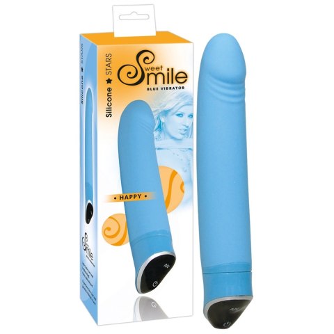 Sweet Smile - Niebieski Wibrator Lekko Zakrzywiony Z 7 Trybami Wibracji Sweet Smile Sweet Smile - Niebieski Wibrator Lekko Zakrzywiony Z 7 Trybami Wibracji Sweet Smile