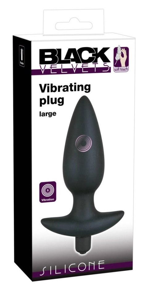 Wibrująca Wtyczka Analna Z Uchwytem Duża(17cm) - Black Velvets Black Velvets