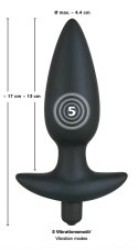 Wibrująca Wtyczka Analna Z Uchwytem Duża(17cm) - Black Velvets Black Velvets