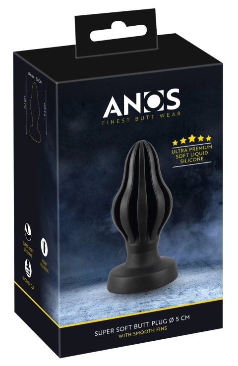 ANOS - Silikonowy Korek Analny W Rowkami Stymulującymi 5 CM ANOS ANOS - Silikonowy Korek Analny W Rowkami Stymulującymi 5 CM ANOS