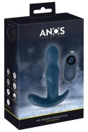 ANOS - Silikonowy Rotacyjny Masażer Prostaty + Pilot Niebieski ANOS