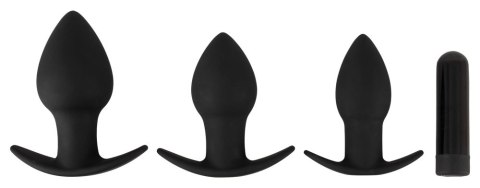 Black Velvets - Zestaw Korków Analnych Z Wibracją 3 szt Czarne Black Velvets Black Velvets - Zestaw Korków Analnych Z Wibracją 3 szt Czarne Black Velvets