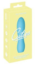 Cuties - Poręczny Mini Wibrator Z Rowkami Niebieski Cuties