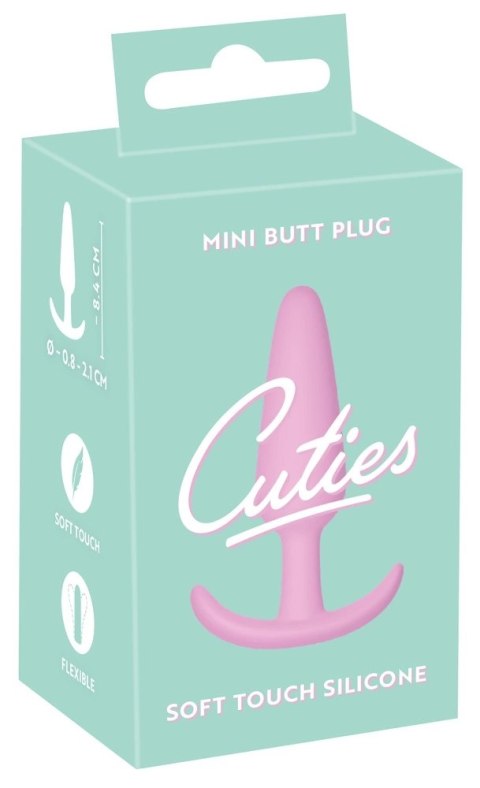 Cuties - Silikonowy Korek Analny Stożkowy Różowy Cuties