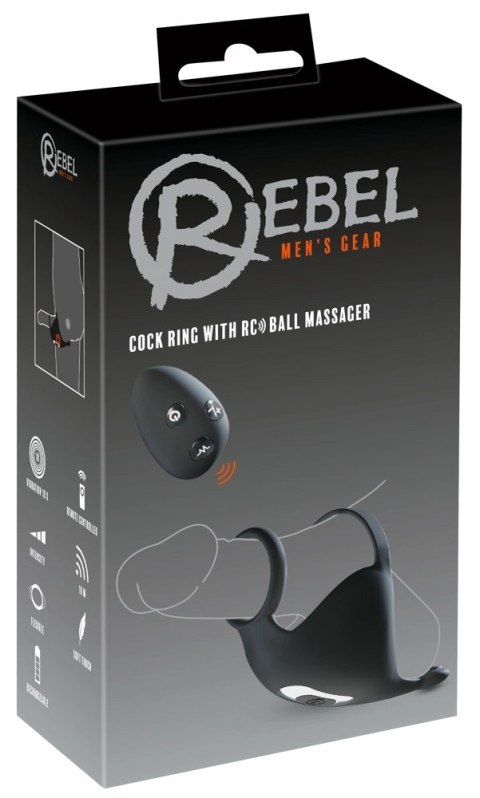 Rebel - Pierścień Erekcyjny Ze Stymulatorem Jąder Cock ring with RC Ball Rebel Rebel - Pierścień Erekcyjny Ze Stymulatorem Jąder Cock ring with RC Ball Rebel
